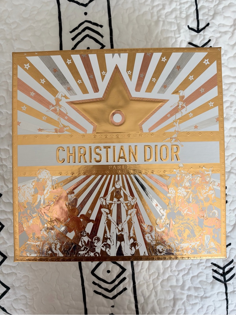 Christian Dior Gold and White Decorative Palette Box